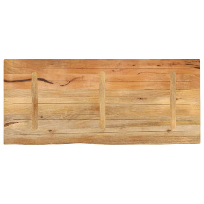 Piano Tavolo Bordi Vivi 140x60x3,8cm in Legno Massello di Mango