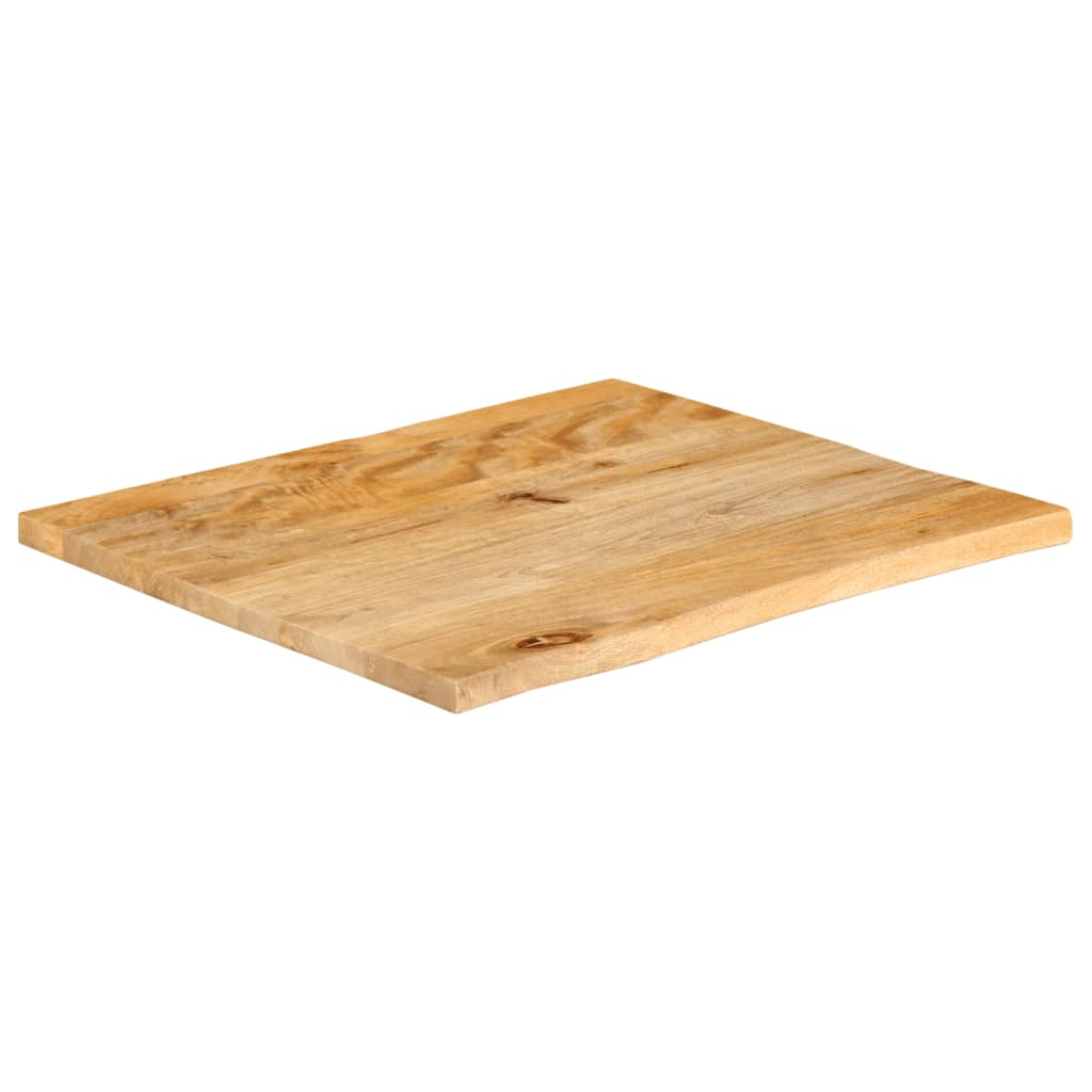 Piano Tavolo Bordi Vivi 80x80x3,8 cm in Legno Massello di Mango