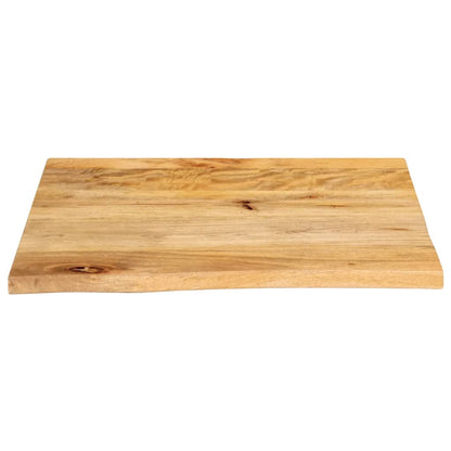 Piano Tavolo Bordi Vivi 80x80x3,8 cm in Legno Massello di Mango