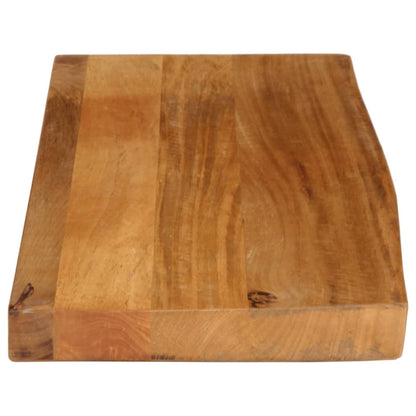 Piano Tavolo Bordi Vivi 70x20x2,5 cm in Legno Massello di Mango