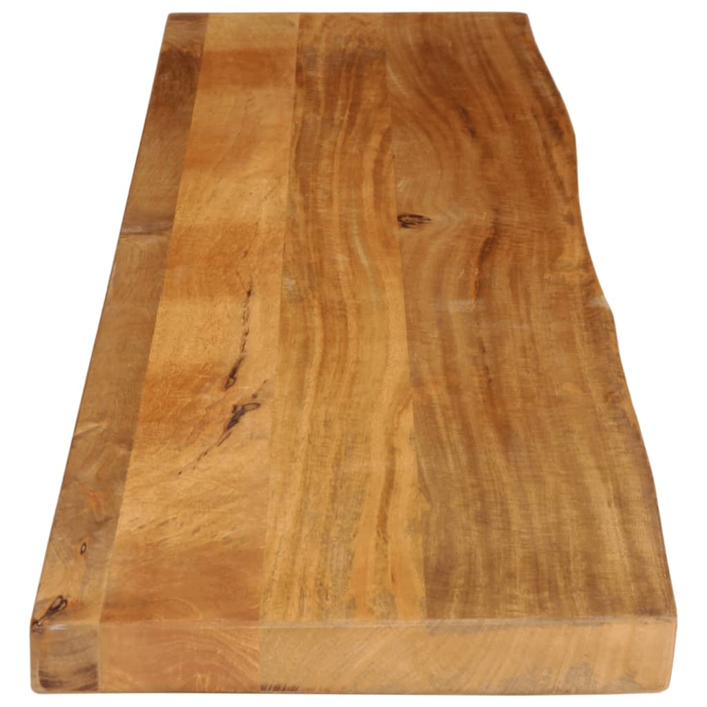 Piano Tavolo Bordi Vivi 140x30x2,5 cm Legno Massello di Mango