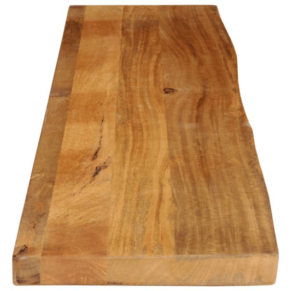Piano Tavolo Bordi Vivi 140x30x2,5 cm Legno Massello di Mango