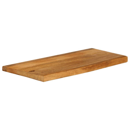 Piano Tavolo Bordi Vivi 80x40x2,5 cm in Legno Massello di Mango