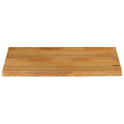 Piano Tavolo Bordi Vivi 80x60x2,5 cm in Legno Massello di Mango