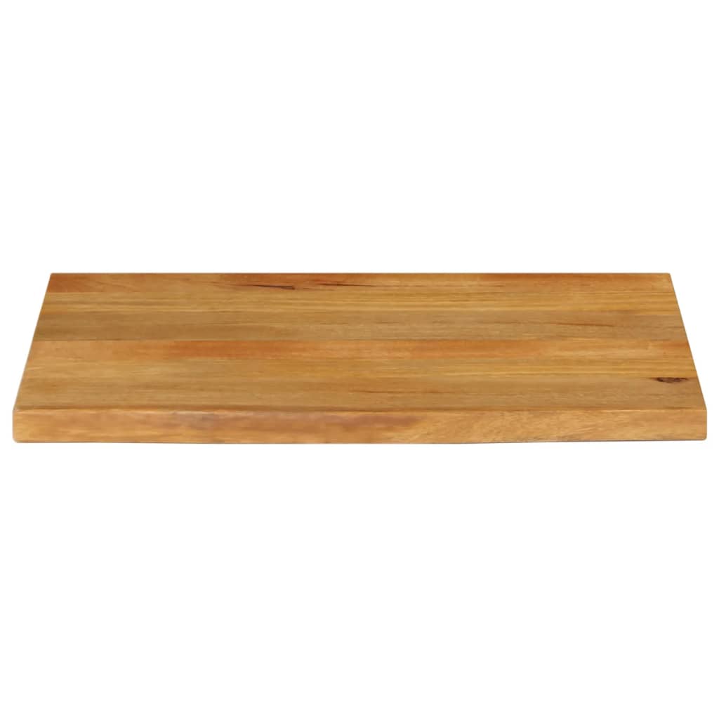 Piano Tavolo Bordi Vivi 90x60x2,5 cm in Legno Massello di Mango