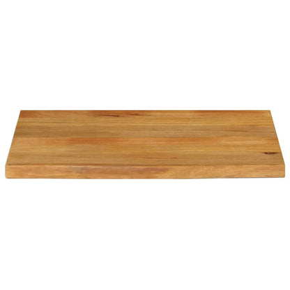 Piano Tavolo Bordi Vivi 90x60x2,5 cm in Legno Massello di Mango