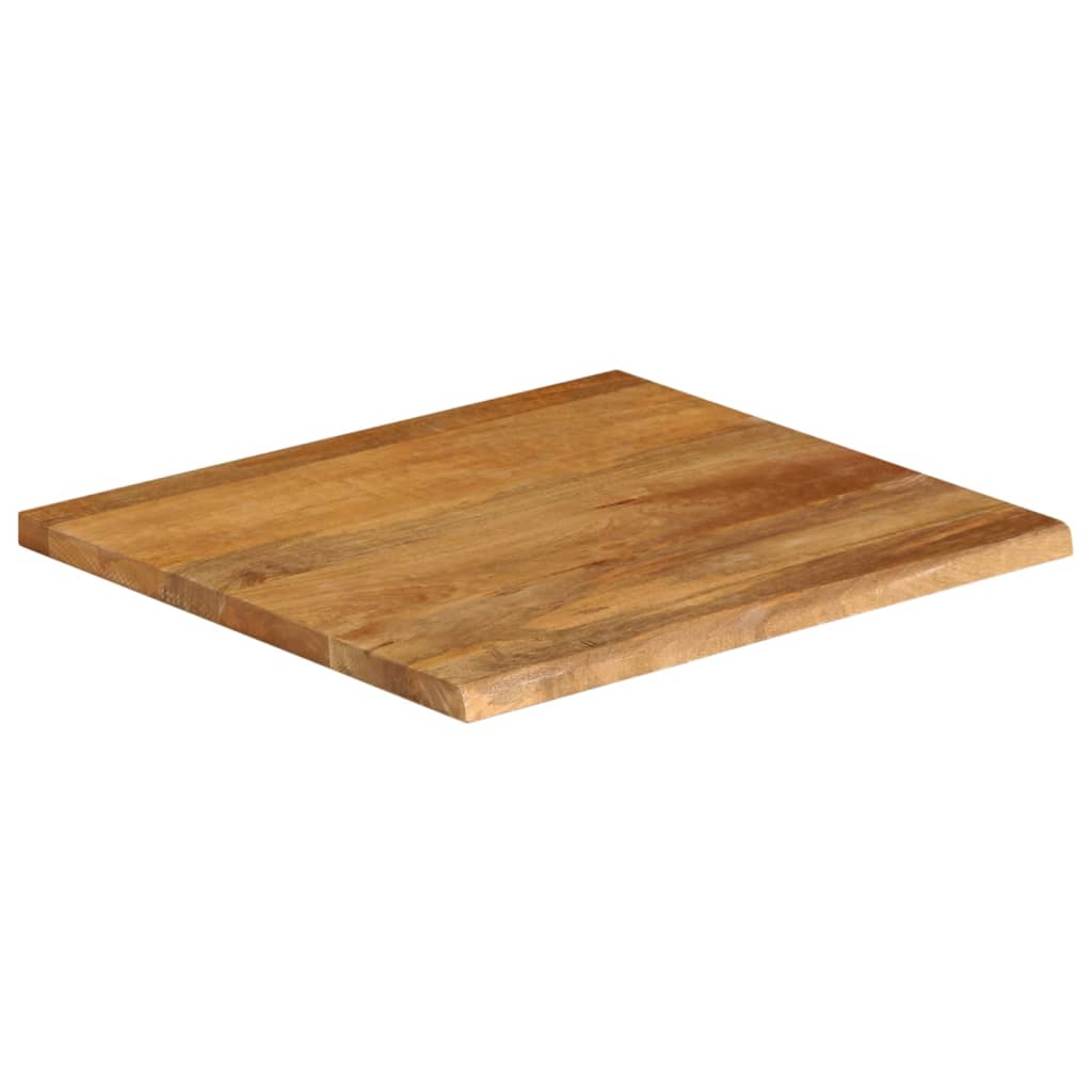 Piano Tavolo Bordi Vivi 80x80x2,5 cm in Legno Massello di Mango