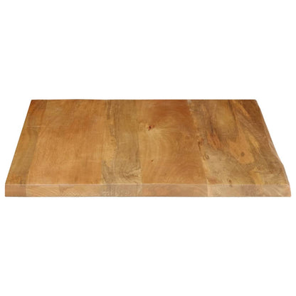 Piano Tavolo Bordi Vivi 80x80x2,5 cm in Legno Massello di Mango