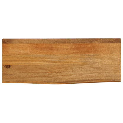 Piano Tavolo Bordi Vivi 80x20x3,8 cm in Legno Massello di Mango