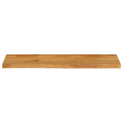 Piano Tavolo Bordi Vivi 100x20x3,8cm in Legno Massello di Mango