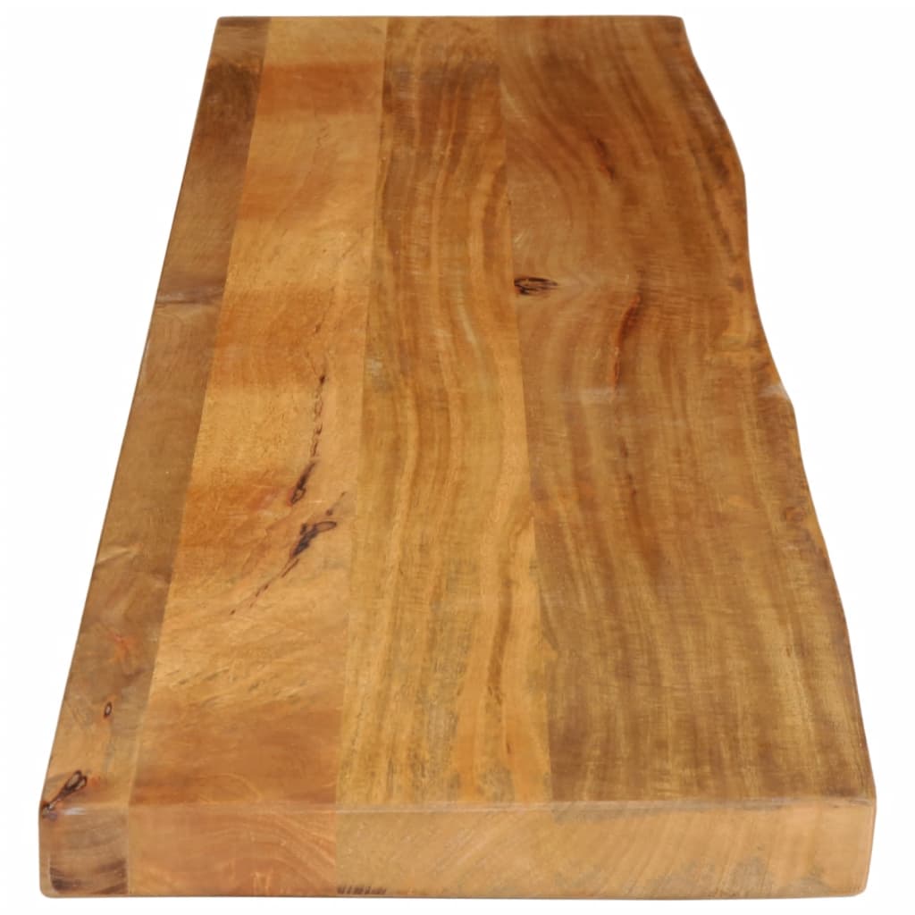 Piano Tavolo Bordi Vivi 140x20x3,8cm in Legno Massello di Mango
