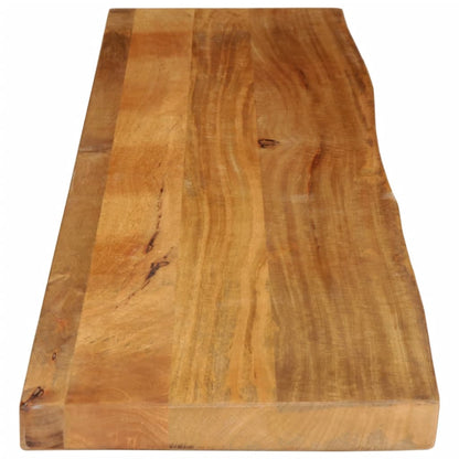 Piano Tavolo Bordi Vivi 140x20x3,8cm in Legno Massello di Mango