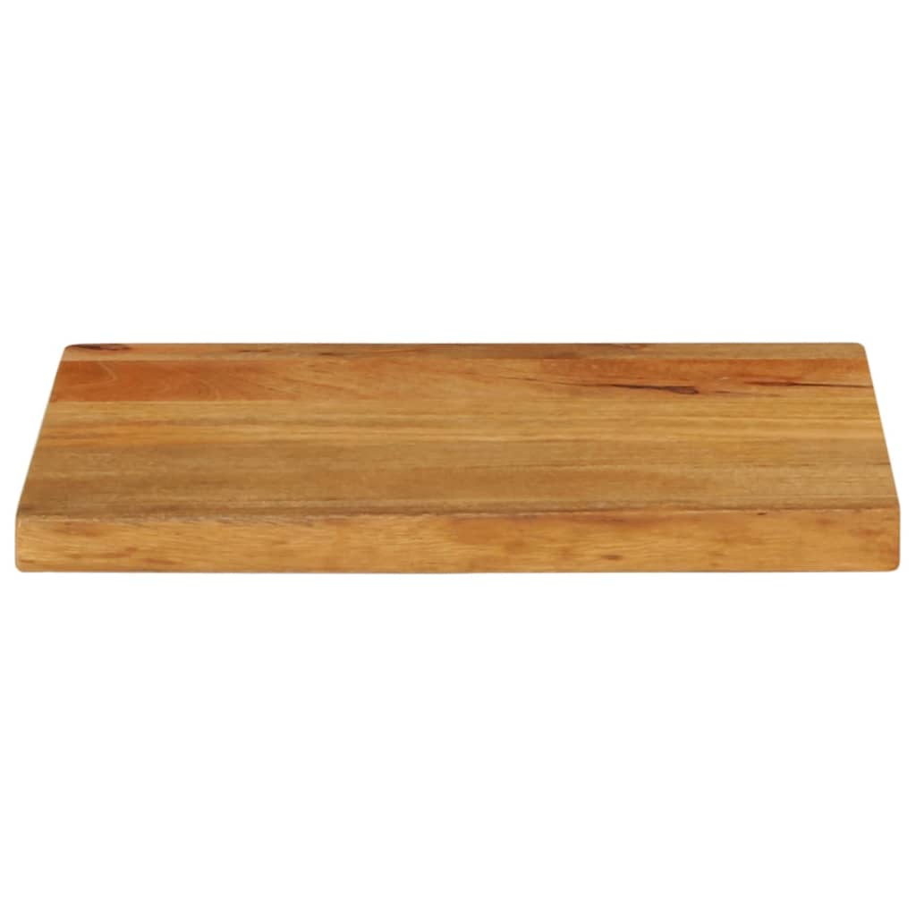 Piano Tavolo Bordi Vivi 50x30x3,8cm in Legno Massello di Mango