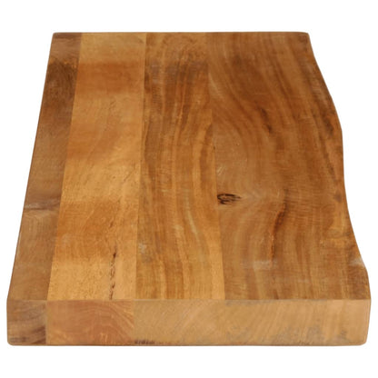 Piano Tavolo Bordi Vivi 100x30x3,8cm in Legno Massello di Mango