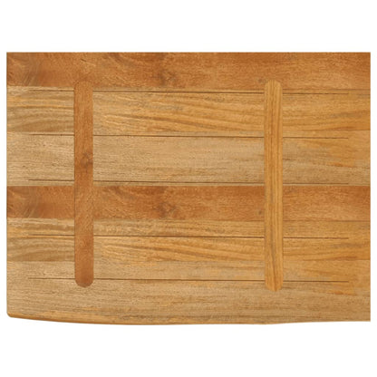 Piano Tavolo Bordi Vivi 70x60x3,8 cm in Legno Massello di Mango