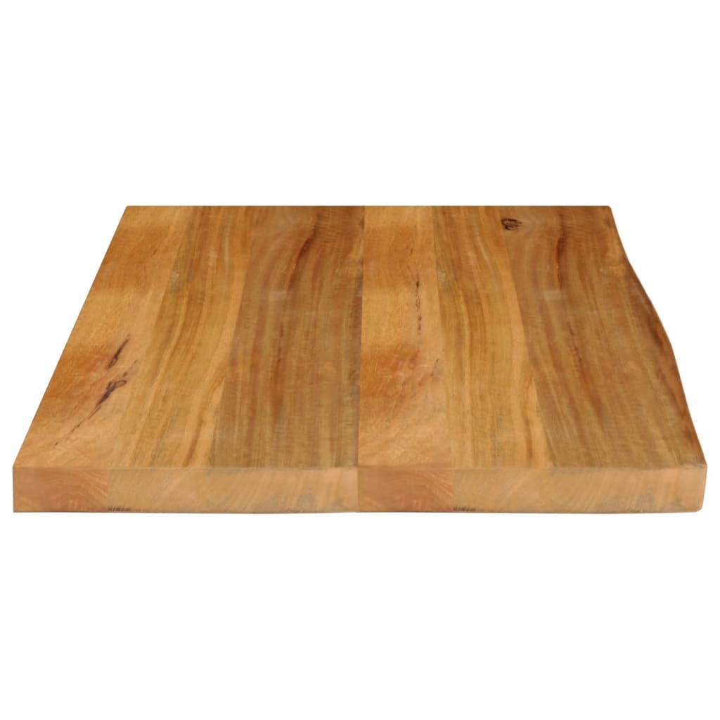 Piano Tavolo Bordi Vivi 80x60x3,8 cm in Legno Massello di Mango