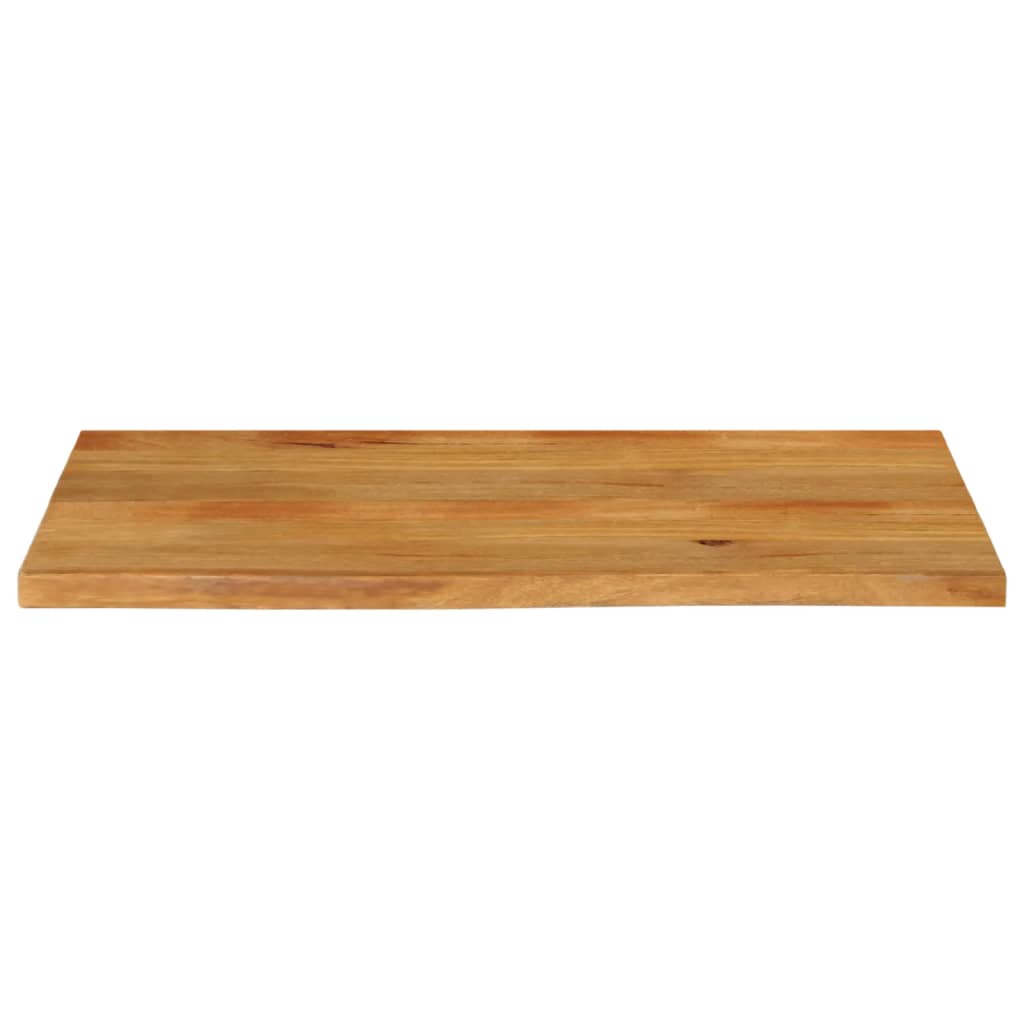 Piano Tavolo Bordi Vivi 100x60x3,8cm in Legno Massello di Mango