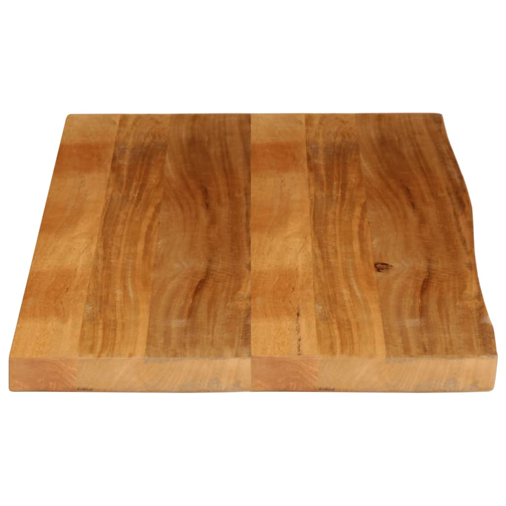 Piano Tavolo Bordi Vivi 100x60x3,8cm in Legno Massello di Mango