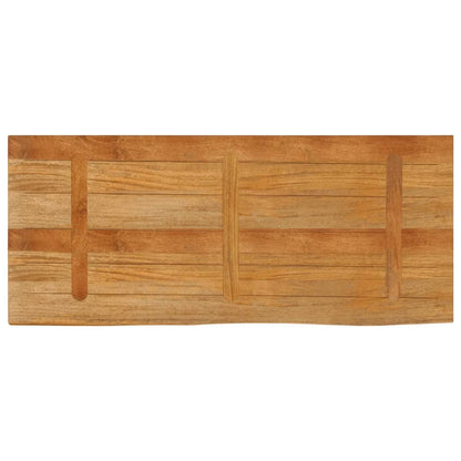 Piano Tavolo Bordi Vivi 140x60x3,8cm in Legno Massello di Mango