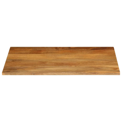Piano Tavolo Bordi Vivi 100x80x3,8cm in Legno Massello di Mango
