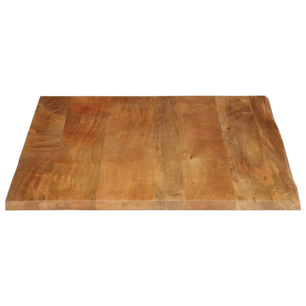Piano Tavolo Bordi Vivi 100x80x3,8cm in Legno Massello di Mango