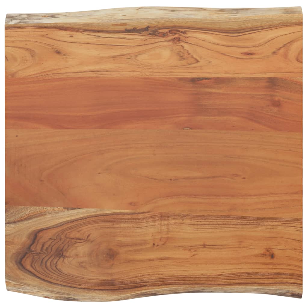 Piano Tavolo 40x40x2,5 cm Rettangolare Legno Acacia Bordi Vivi