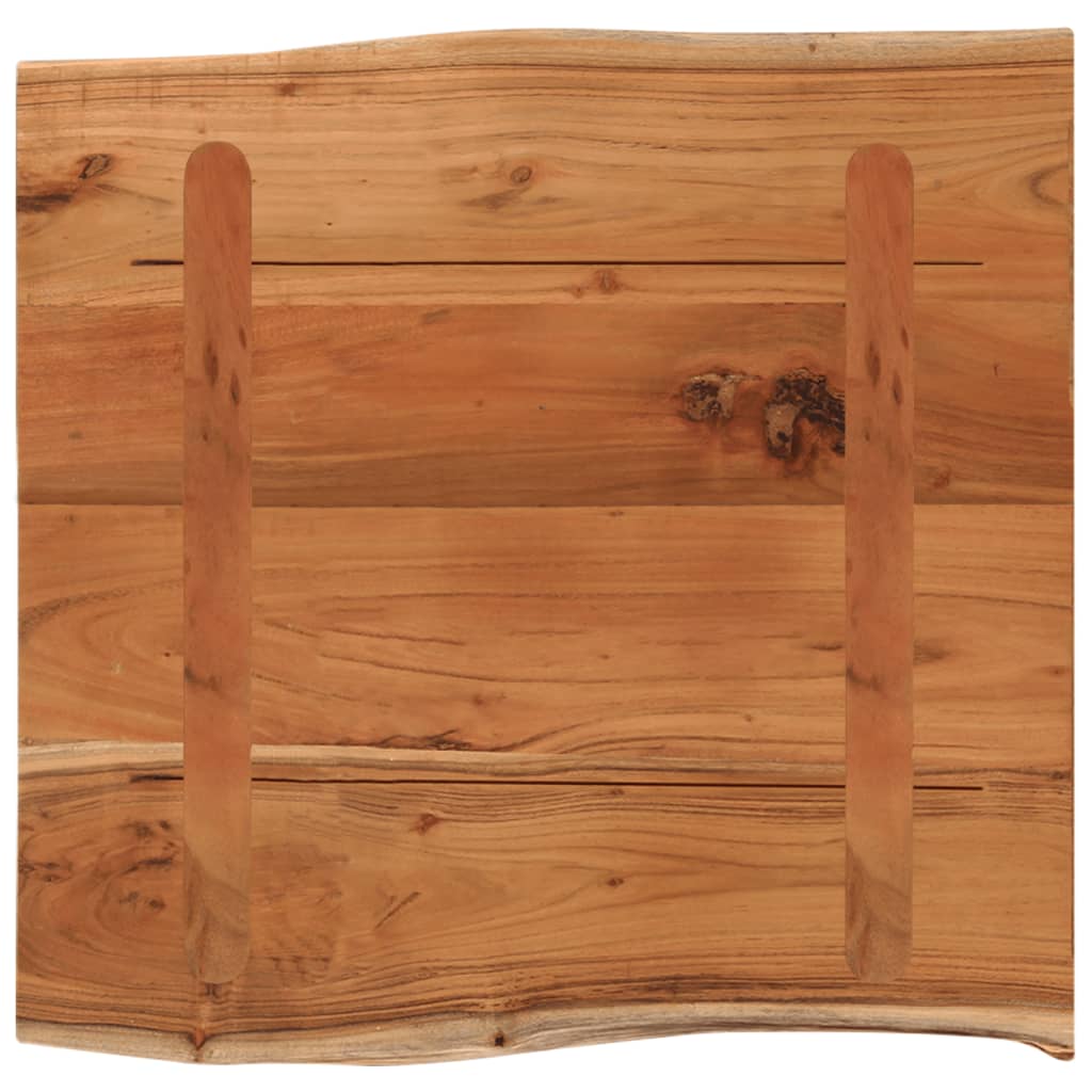 Piano Tavolo 40x40x2,5 cm Rettangolare Legno Acacia Bordi Vivi