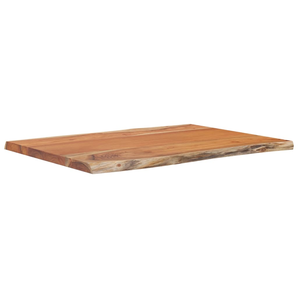 Piano Tavolo 50x40x2,5 cm Rettangolare Legno Acacia Bordi Vivi
