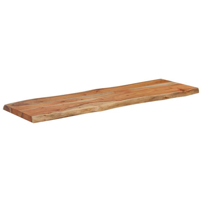 Piano Tavolo 110x40x2,5 cm Rettangolare Legno Acacia Bordi Vivi