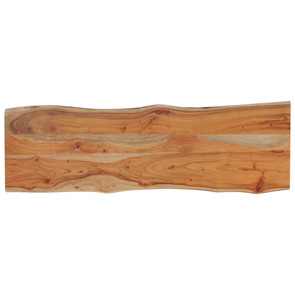 Piano Tavolo 110x40x2,5 cm Rettangolare Legno Acacia Bordi Vivi