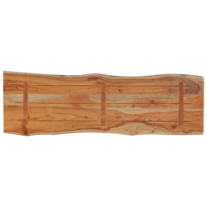 Piano Tavolo 120x40x2,5 cm Rettangolare Legno Acacia Bordi Vivi