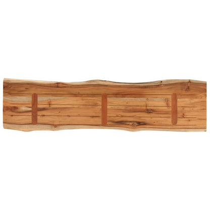 Piano Tavolo 140x40x2,5 cm Rettangolare Legno Acacia Bordi Vivi