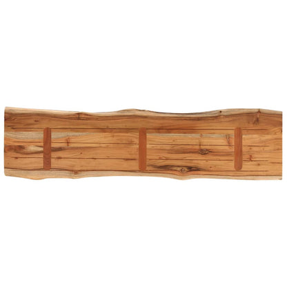 Piano Tavolo 180x40x2,5 cm Rettangolare Legno Acacia Bordi Vivi