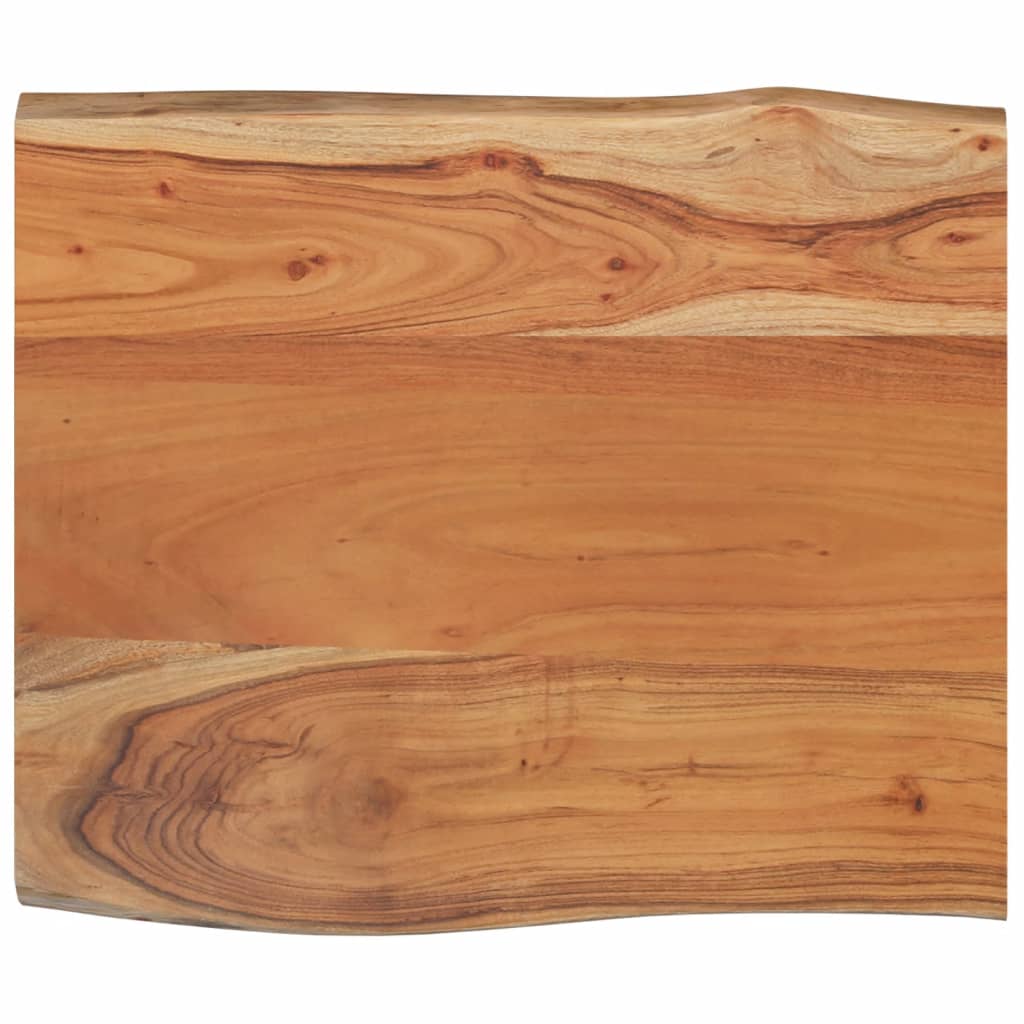 Piano Tavolo 70x60x2,5 cm Rettangolare Legno Acacia Bordi Vivi