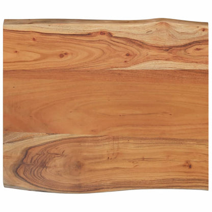 Piano Tavolo 70x60x2,5 cm Rettangolare Legno Acacia Bordi Vivi