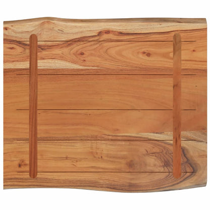 Piano Tavolo 70x60x2,5 cm Rettangolare Legno Acacia Bordi Vivi