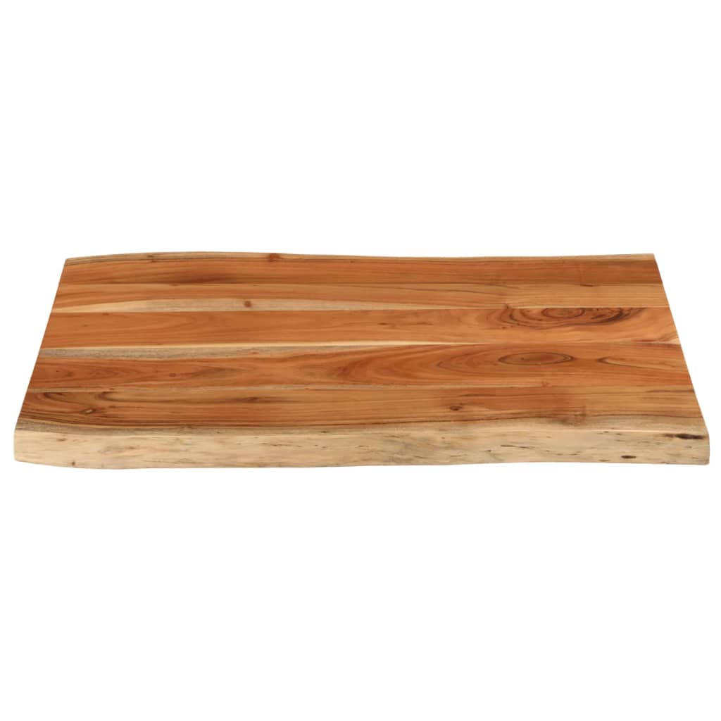 Piano Tavolo 90x60x2,5 cm Rettangolare Legno Acacia Bordi Vivi
