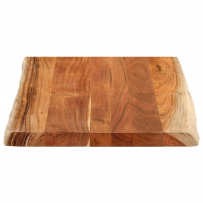 Piano Tavolo 90x60x2,5 cm Rettangolare Legno Acacia Bordi Vivi
