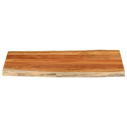 Piano Tavolo 120x60x2,5 cm Rettangolare Legno Acacia Bordi Vivi