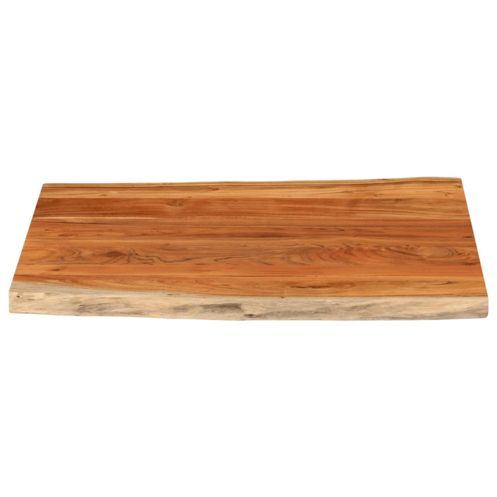 Piano Tavolo 90x80x2,5 cm Rettangolare Legno Acacia Bordi Vivi