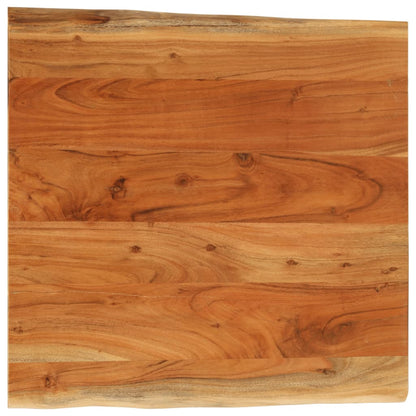Piano Tavolo 40x40x3,8 cm Quadrata Massello Acacia Bordi Vivi