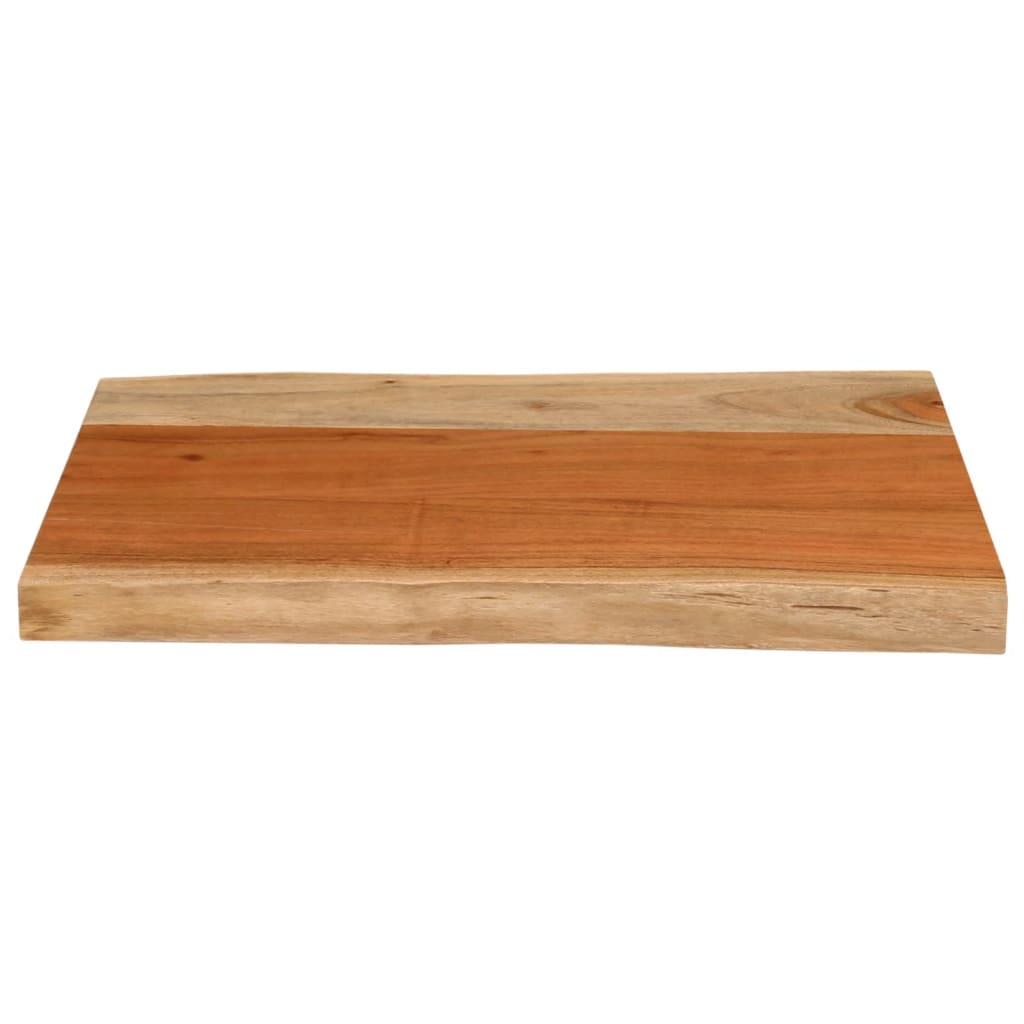 Piano Tavolo 50x40x3,8 cm Rettangolare Legno Acacia Bordi Vivi