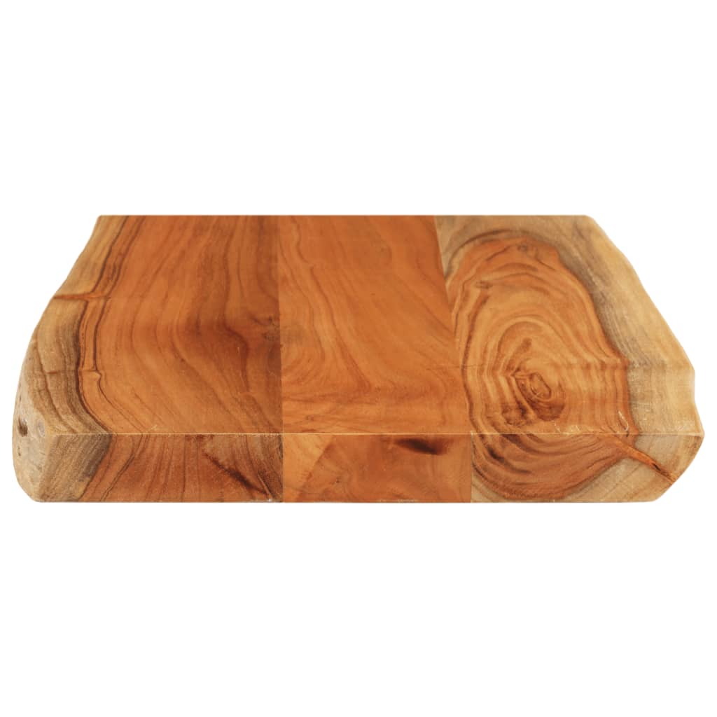 Piano Tavolo 50x40x3,8 cm Rettangolare Legno Acacia Bordi Vivi