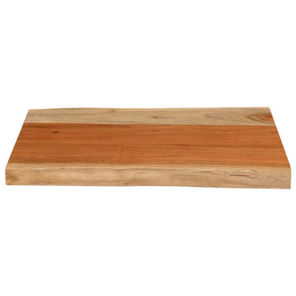 Piano Tavolo 60x40x3,8 cm Rettangolare Legno Acacia Bordi Vivi