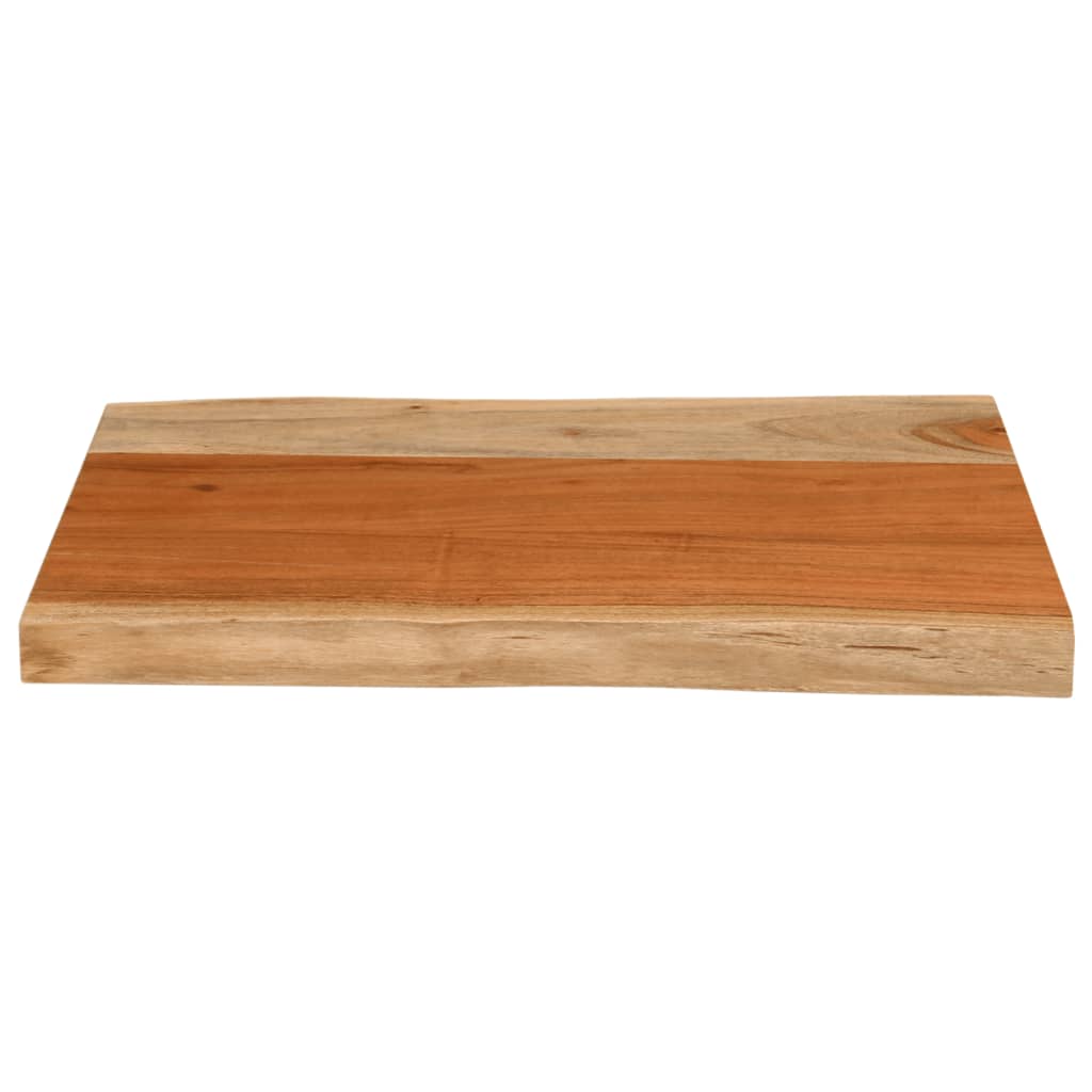 Piano Tavolo 70x40x3,8 cm Rettangolare Legno Acacia Bordi Vivi