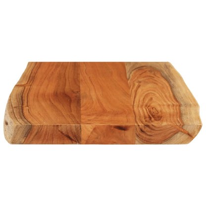 Piano Tavolo 70x40x3,8 cm Rettangolare Legno Acacia Bordi Vivi