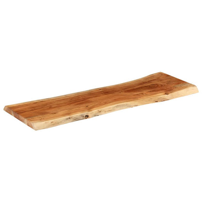 Piano Tavolo 140x40x3,8 cm Rettangolare Legno Acacia Bordi Vivi