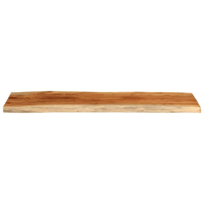 Piano Tavolo 140x40x3,8 cm Rettangolare Legno Acacia Bordi Vivi