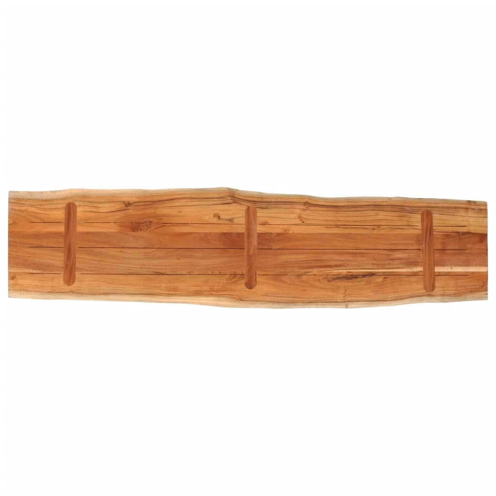 Piano Tavolo 180x40x3,8 cm Rettangolare Legno Acacia Bordi Vivi