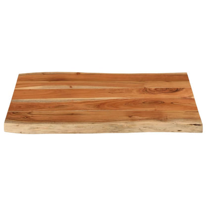 Piano Tavolo 90x60x3,8 cm Rettangolare Legno Acacia Bordi Vivi